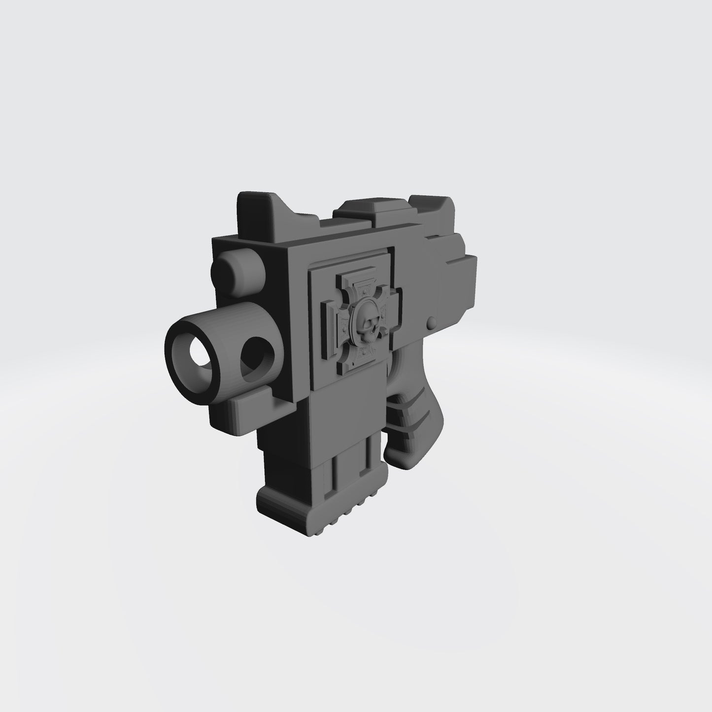 Strike Pistol Type 4 VT Pattern with Cross Emblem custom resin weapon compatible with McFarlane Toys 7-inch armored action figures