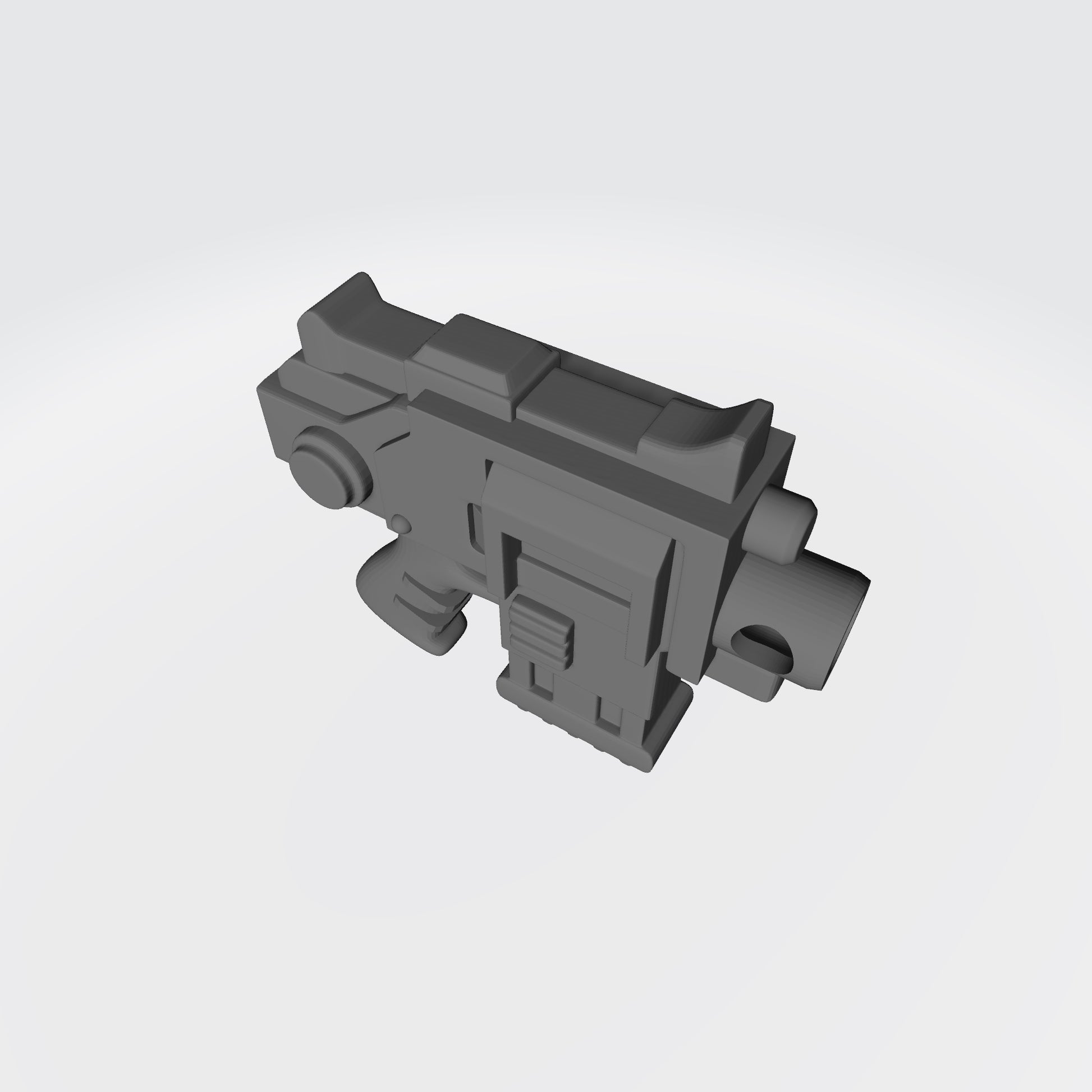 Strike Pistol Type 4 VT Pattern with Cross Emblem custom resin weapon compatible with McFarlane Toys 7-inch armored action figures
