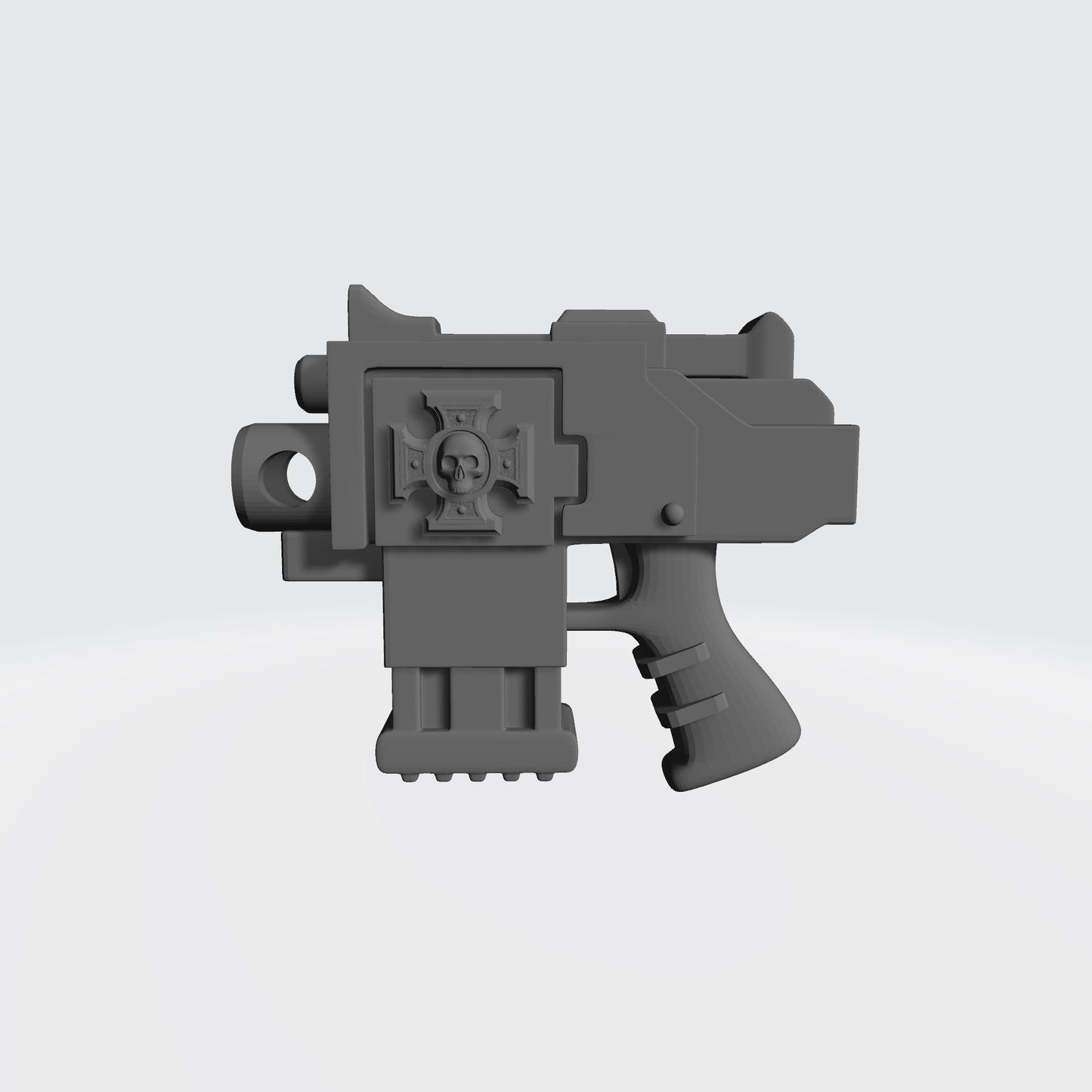 Strike Pistol Type 4 VT Pattern with Cross Emblem custom resin weapon compatible with McFarlane Toys 7-inch armored action figures