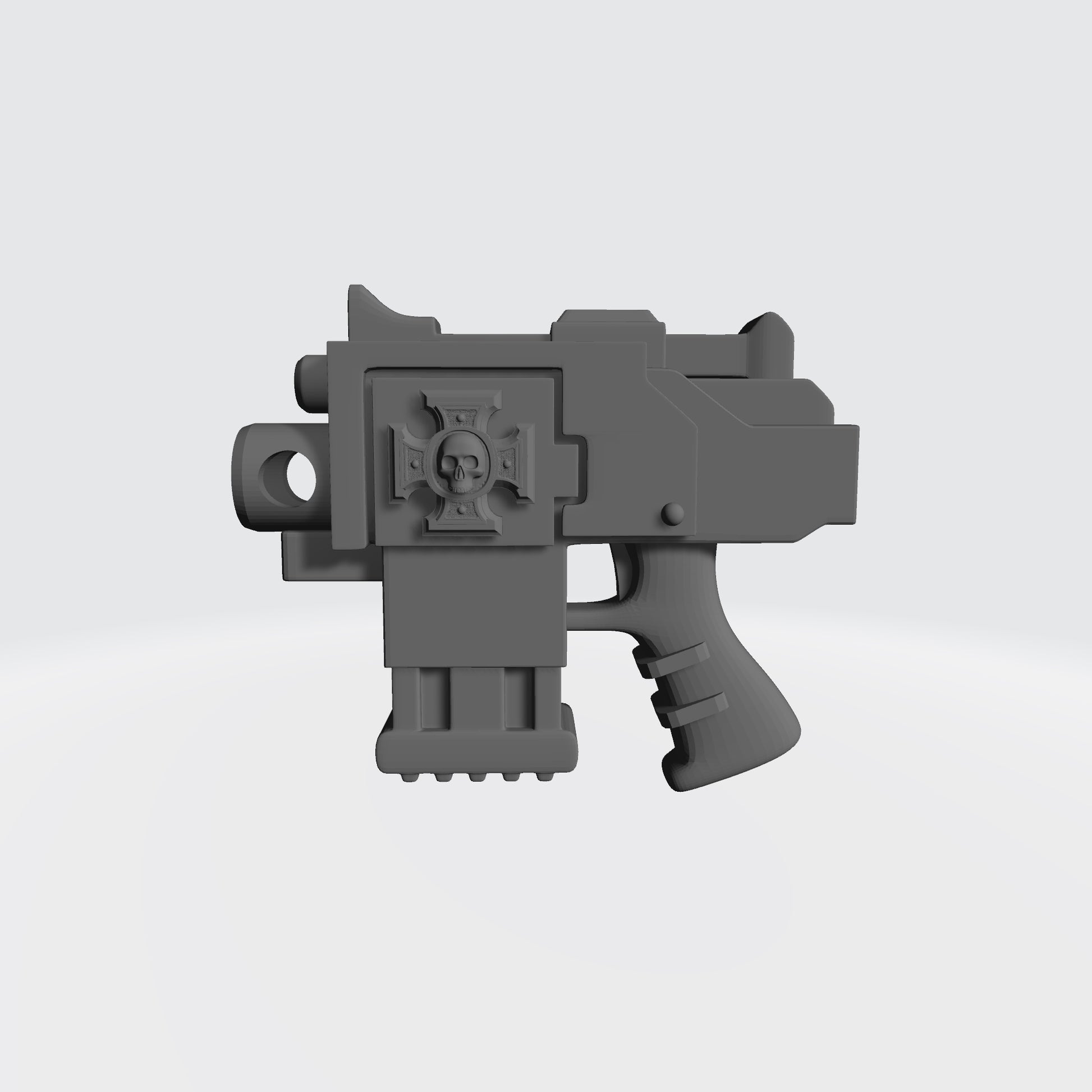 Strike Pistol Type 4 VT Pattern with Cross Emblem custom resin weapon compatible with McFarlane Toys 7-inch armored action figures