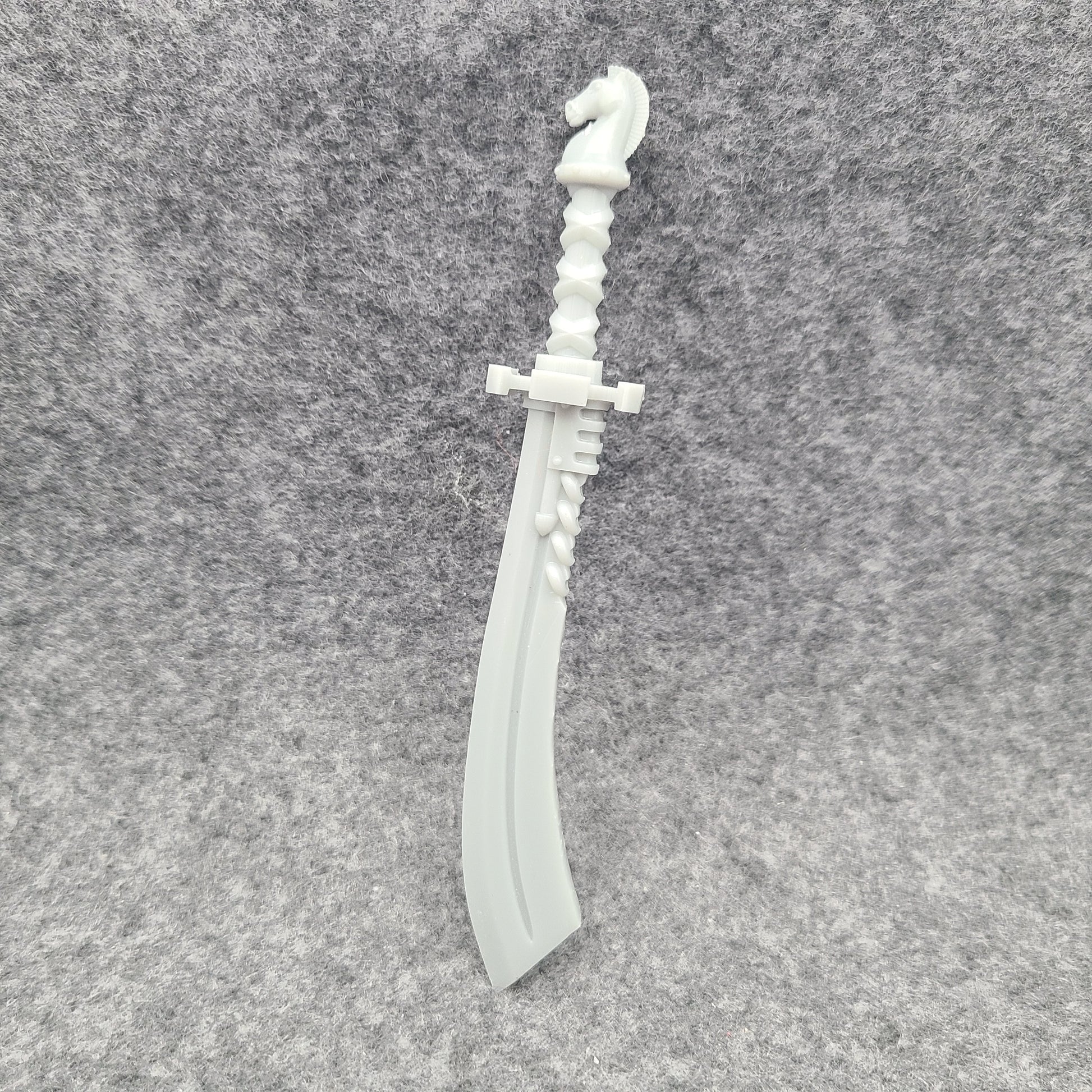 Tempest Warrior Order Energy Sword Falchion with Horse Pommel compatible with McFarlane Toys 7-inch armored action figures custom resin weapon