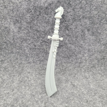 Tempest Warrior Order Energy Sword Falchion with Horse Pommel compatible with McFarlane Toys 7-inch armored action figures custom resin weapon