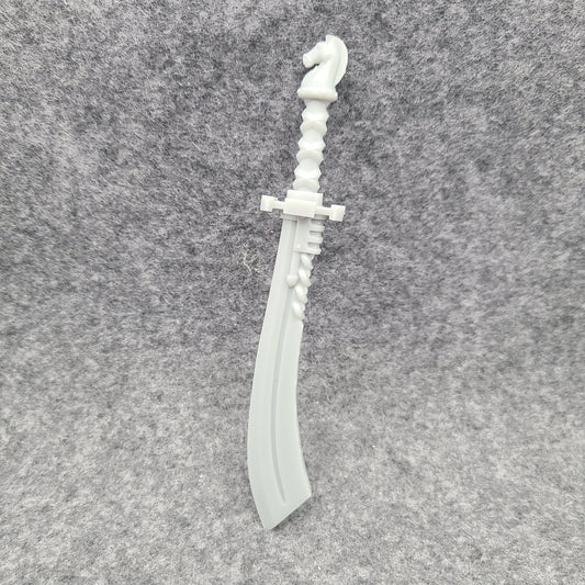 Tempest Warrior Order Energy Sword Falchion with Horse Pommel compatible with McFarlane Toys 7-inch armored action figures custom resin weapon