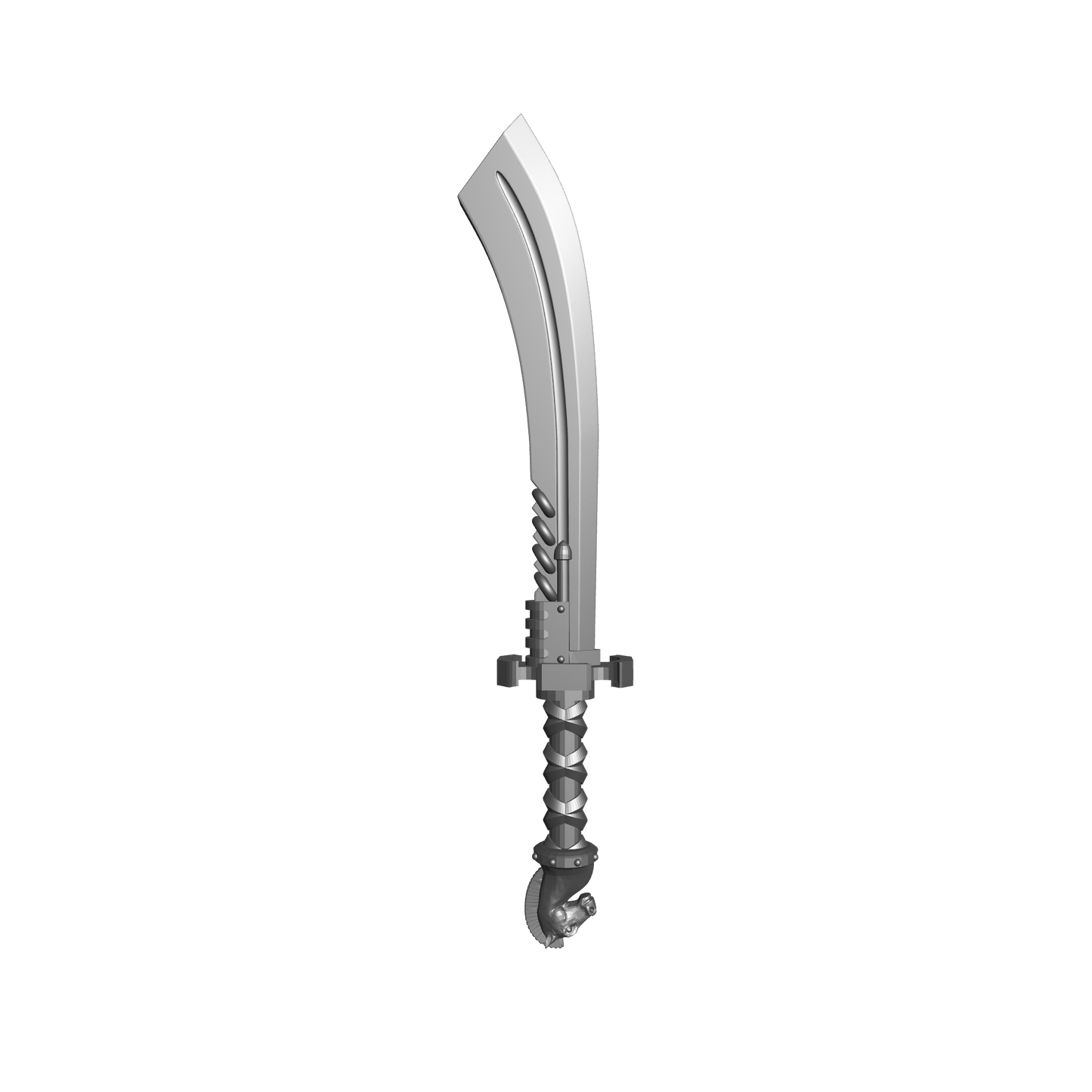 Tempest Warrior Order Energy Sword Falchion with Horse Pommel compatible with McFarlane Toys 7-inch armored action figures custom resin weapon