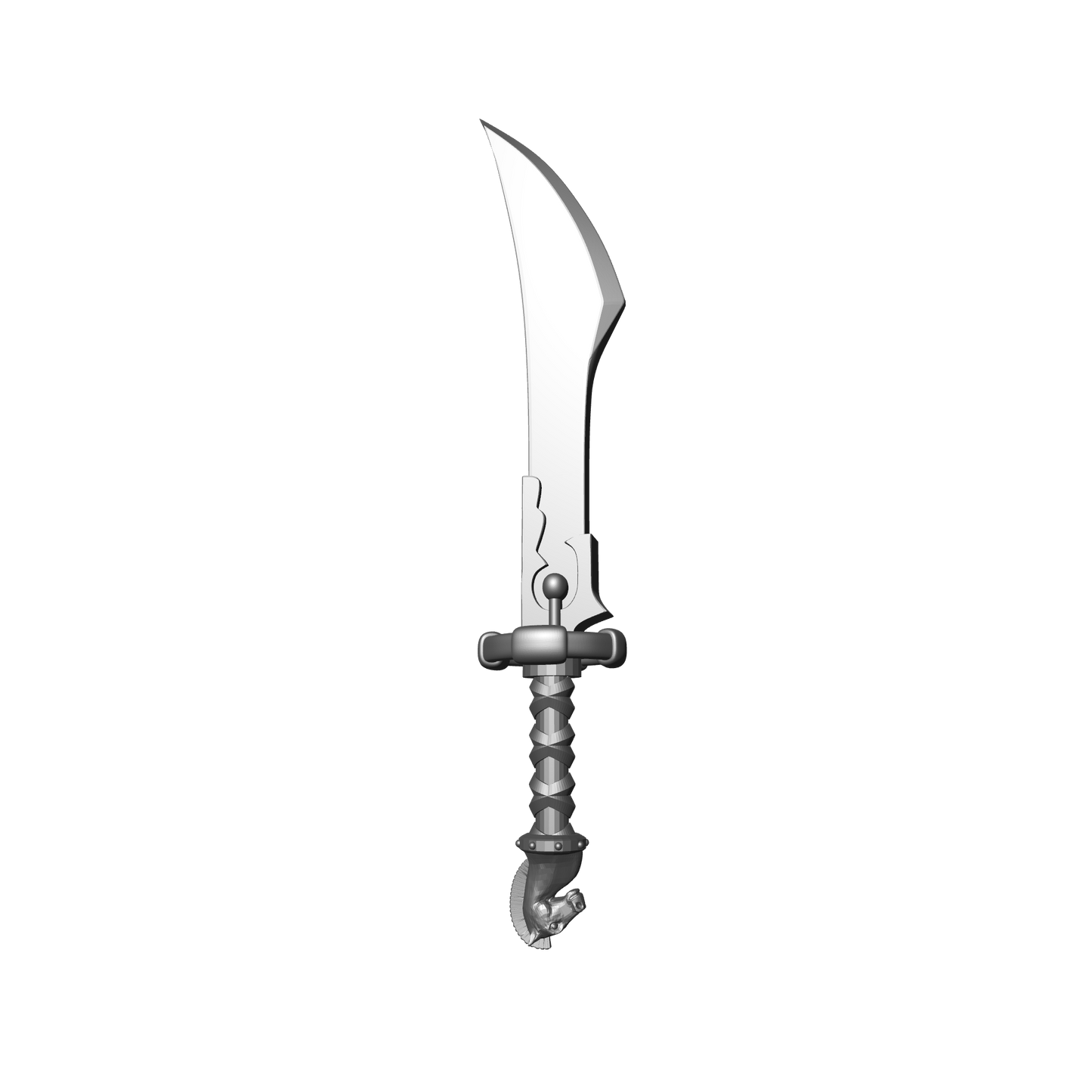 Tempest Warrior Order Mongolian Energy Sword with Horse compatible with McFarlane Toys 7-inch armored action figures custom resin weapon