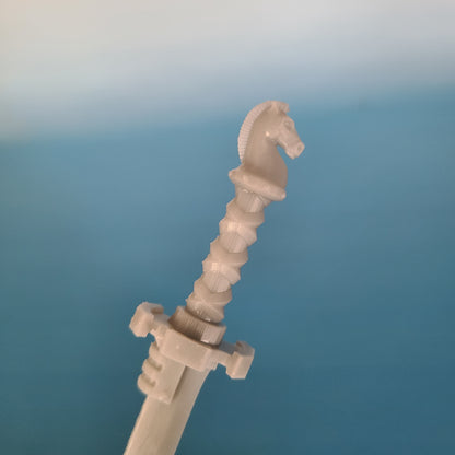 Tempest Warrior Order sword katana with horse head pommel compatible with McFarlane Toys 7-inch armored action figures custom resin weapon