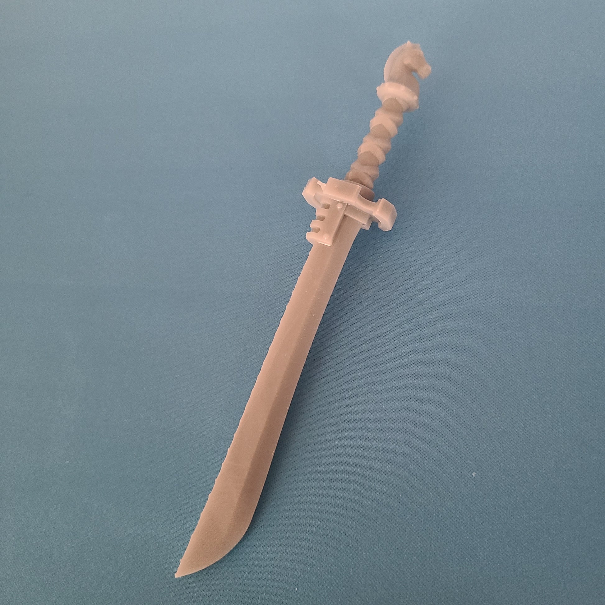 Tempest Warrior Order sword katana with horse head pommel compatible with McFarlane Toys 7-inch armored action figures custom resin weapon