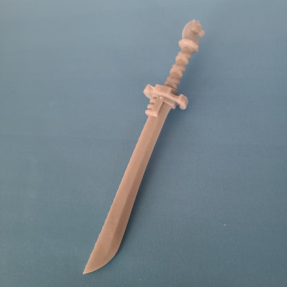 Tempest Warrior Order sword katana with horse head pommel compatible with McFarlane Toys 7-inch armored action figures custom resin weapon