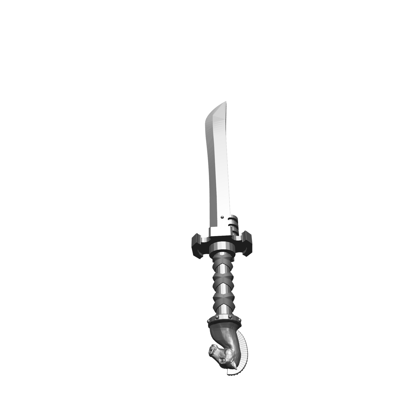 Tempest Warrior Order sword katana with horse head pommel compatible with McFarlane Toys 7-inch armored action figures custom resin weapon