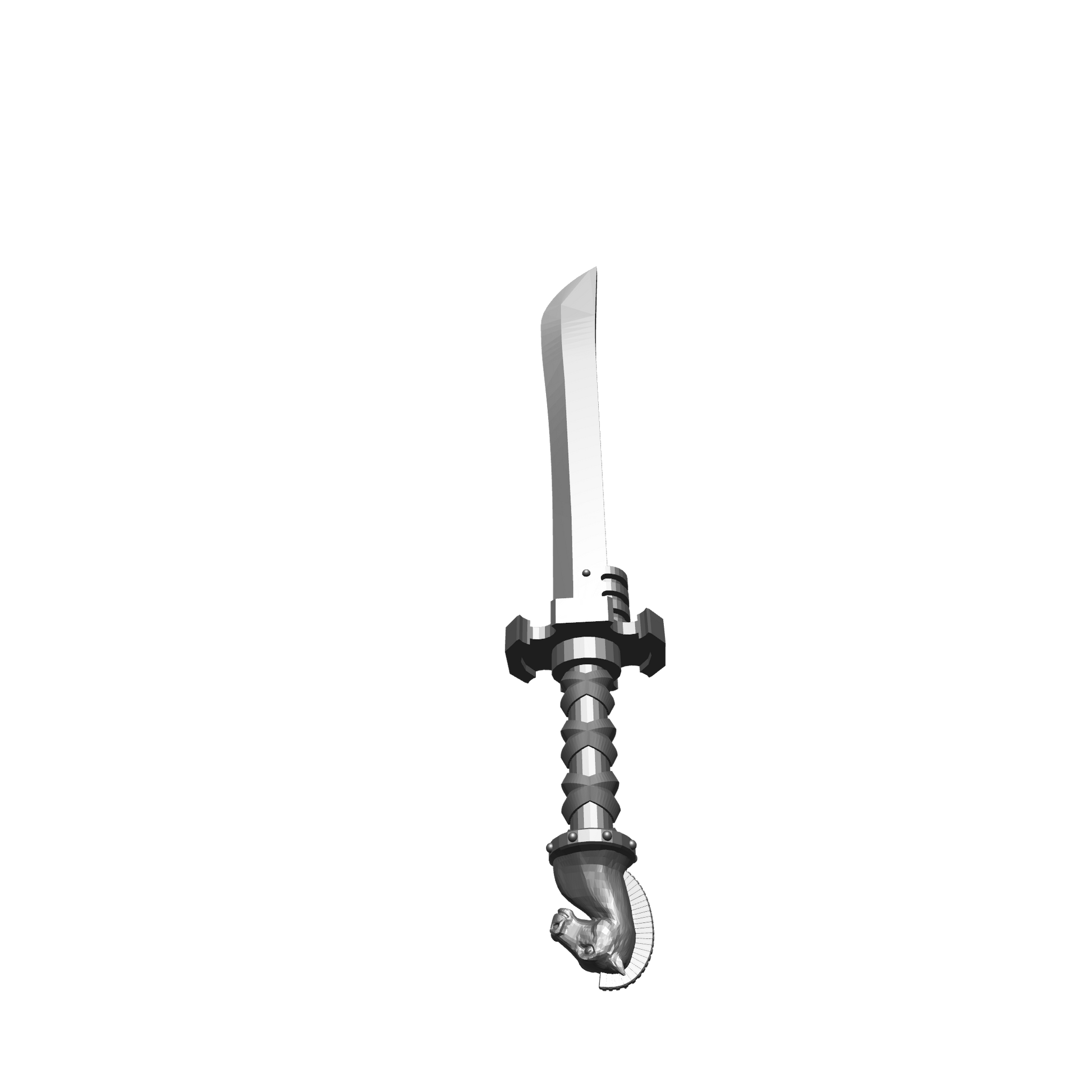 Tempest Warrior Order sword katana with horse head pommel compatible with McFarlane Toys 7-inch armored action figures custom resin weapon