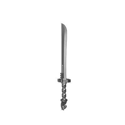 Tempest Warrior Order sword katana with horse head pommel compatible with McFarlane Toys 7-inch armored action figures custom resin weapon