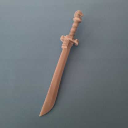 Tempest Warrior Order sword katana with horse head pommel compatible with McFarlane Toys 7-inch armored action figures custom resin weapon
