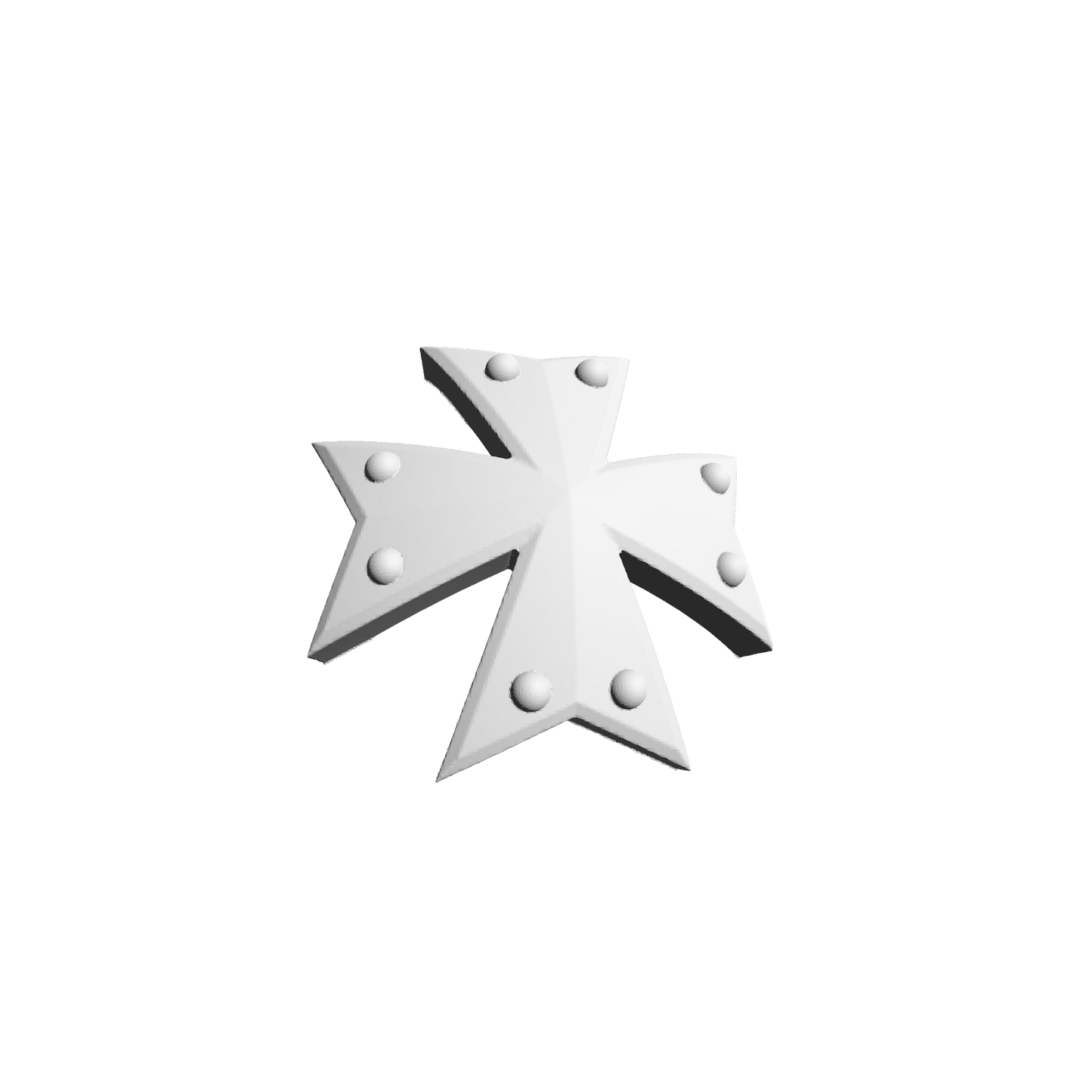 Templar Knights Warrior Order Cross Studded Shoulder Pad Decal custom resin insignia compatible with McFarlane Toys 7-inch armored action figures.
