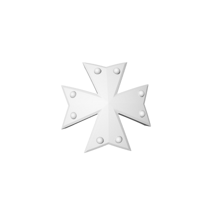 Templar Knights Warrior Order Cross Studded Shoulder Pad Decal custom resin insignia compatible with McFarlane Toys 7-inch armored action figures.