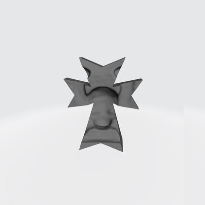 Templar Knights Warrior Order Chestplate Decal with raised Maltese Cross compatible with McFarlane Toys 7-inch armored action figures for custom sci-fi warrior and knight armor upgrades.