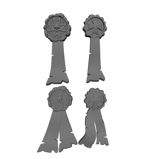 Templar Knights Warrior Order Type 2 purity seals and prayer parchments compatible with McFarlane Toys 7-inch 1:12 scale armored action figures