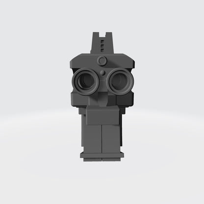 Thunderstrike Twin Barrel Battle Gun custom resin weapon compatible with McFarlane Toys 1:12 scale armored action figures for collectors, painters, and custom figure builders.