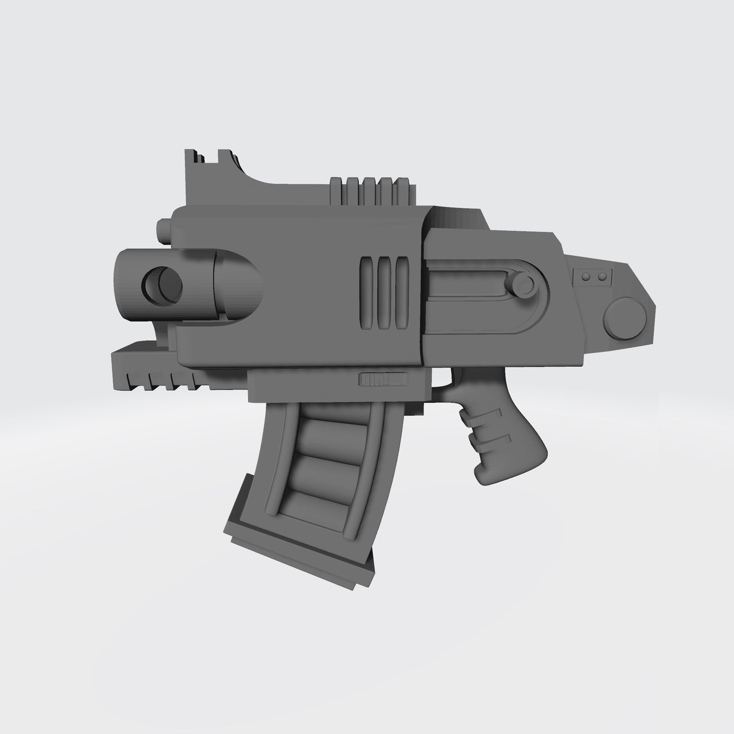 Thunderstrike Twin Barrel Battle Gun custom resin weapon compatible with McFarlane Toys 1:12 scale armored action figures for collectors, painters, and custom figure builders.