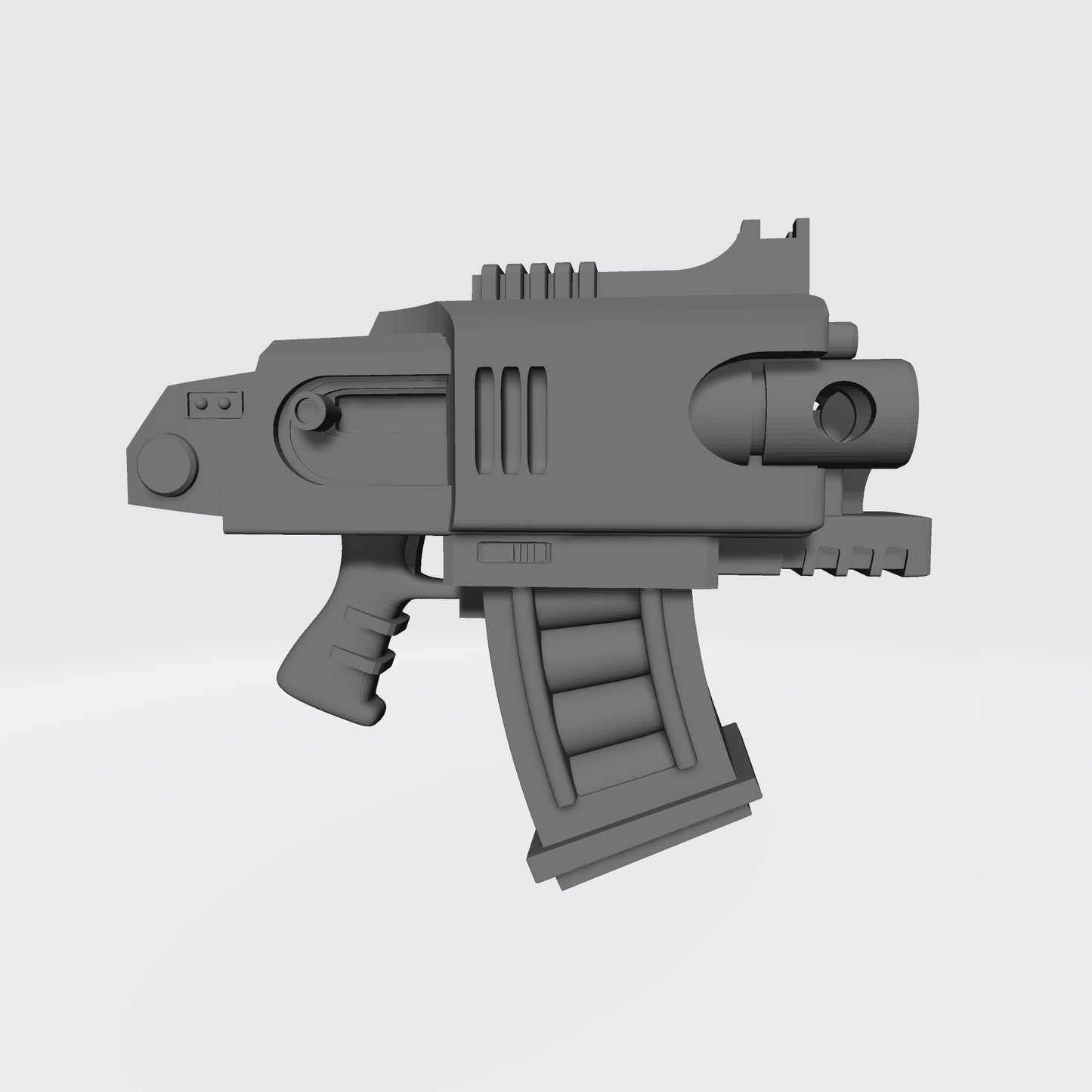 Thunderstrike Twin Barrel Battle Gun custom resin weapon compatible with McFarlane Toys 1:12 scale armored action figures for collectors, painters, and custom figure builders.