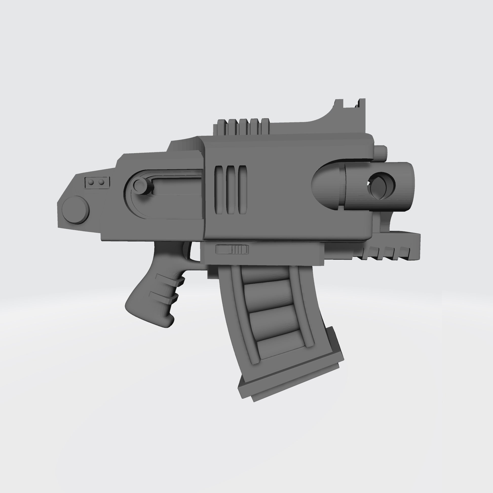 Thunderstrike Twin Barrel Battle Gun custom resin weapon compatible with McFarlane Toys 1:12 scale armored action figures for collectors, painters, and custom figure builders.