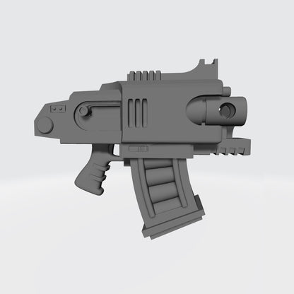 Thunderstrike Twin Barrel Battle Gun custom resin weapon compatible with McFarlane Toys 1:12 scale armored action figures for collectors, painters, and custom figure builders.