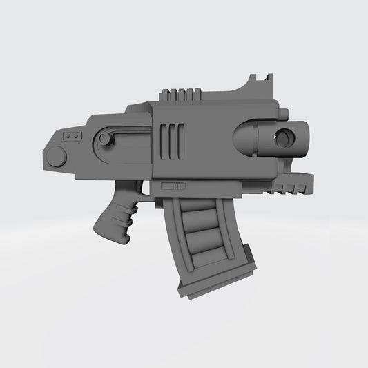 Thunderstrike Twin Barrel Battle Gun custom resin weapon compatible with McFarlane Toys 1:12 scale armored action figures for collectors, painters, and custom figure builders.