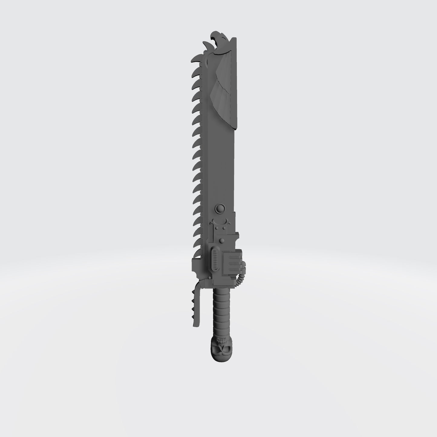 Ultra Warrior Order Teeth of Ultra Chain Blade with Skull Pommel compatible with McFarlane Toys 1:12 scale armored action figures custom resin close combat weapon