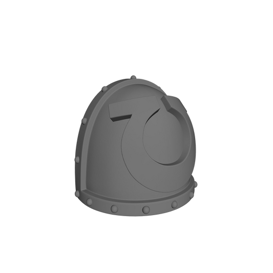 10x Ultra Warrior Order Type 7 studded shoulder pads compatible with 28mm-32mm scale miniatures custom resin armor accessories