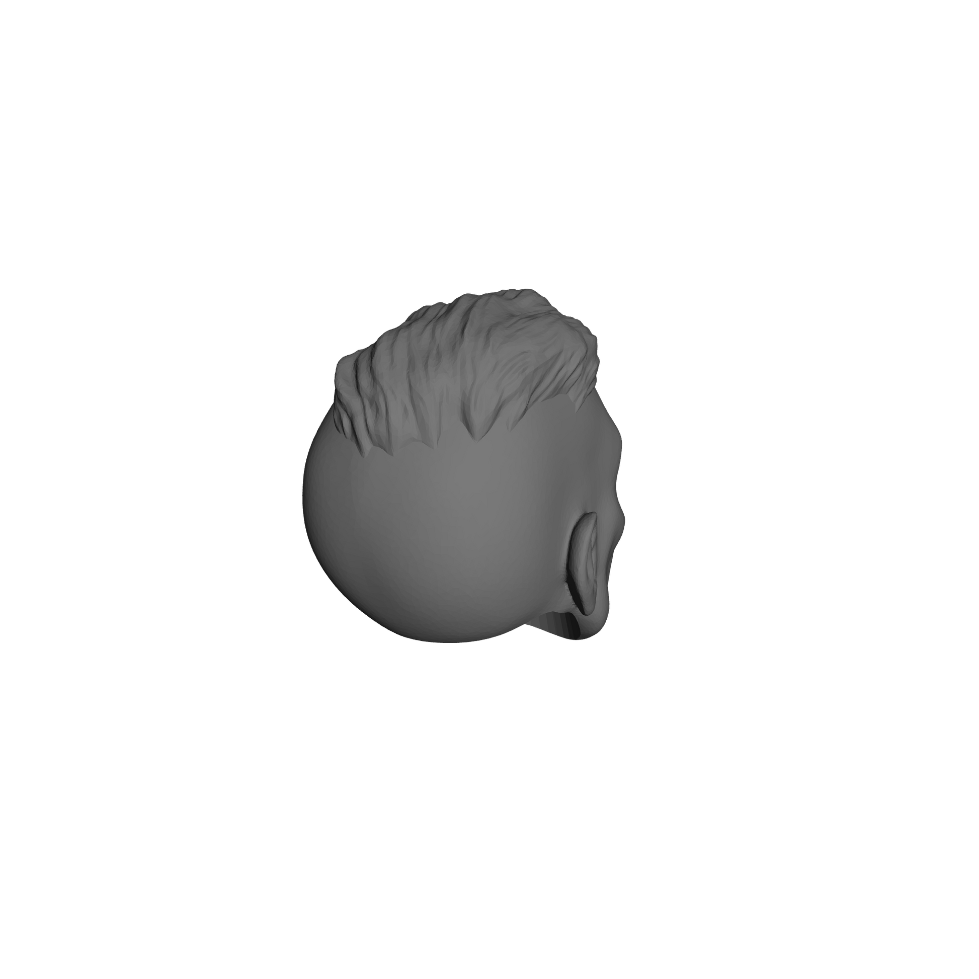 Veteran Sergeant Head with Crew Cut and Two Service Studs Over Left Eye custom resin head sculpt compatible with McFarlane Toys 7-inch armored action figures.