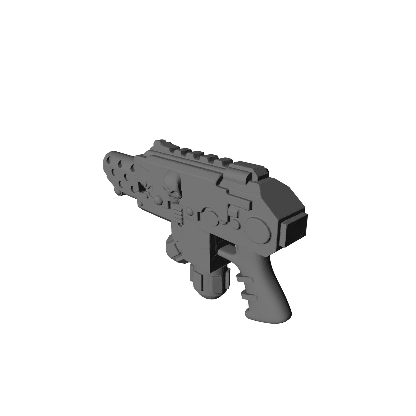 Veteran Warrior Flamer Pyre-Gun with Skull custom resin weapon compatible with McFarlane Toys 7-inch armored action figures.