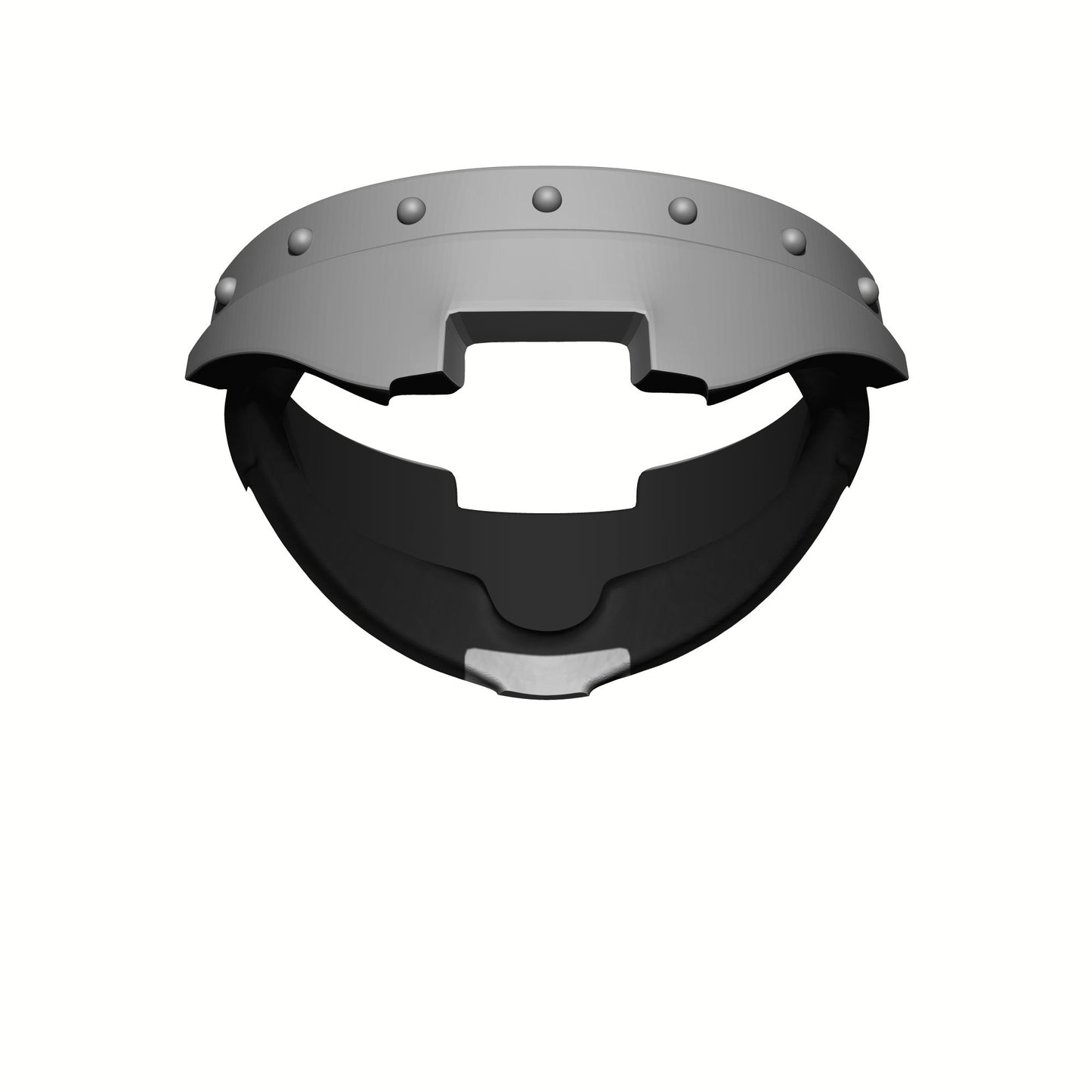 Veteran Warrior Gorget with Circular Grill and Rivets compatible with McFarlane Toys 7-inch armored action figures custom resin armor