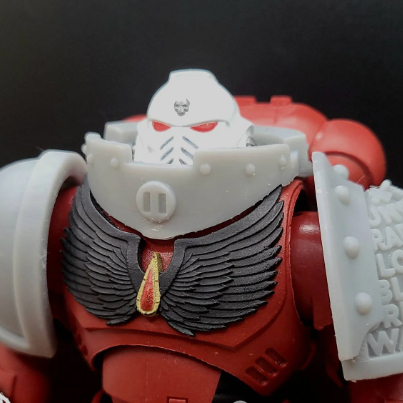 Veteran Warrior Gorget with Circular Grill and Rivets compatible with McFarlane Toys 7-inch armored action figures custom resin armor