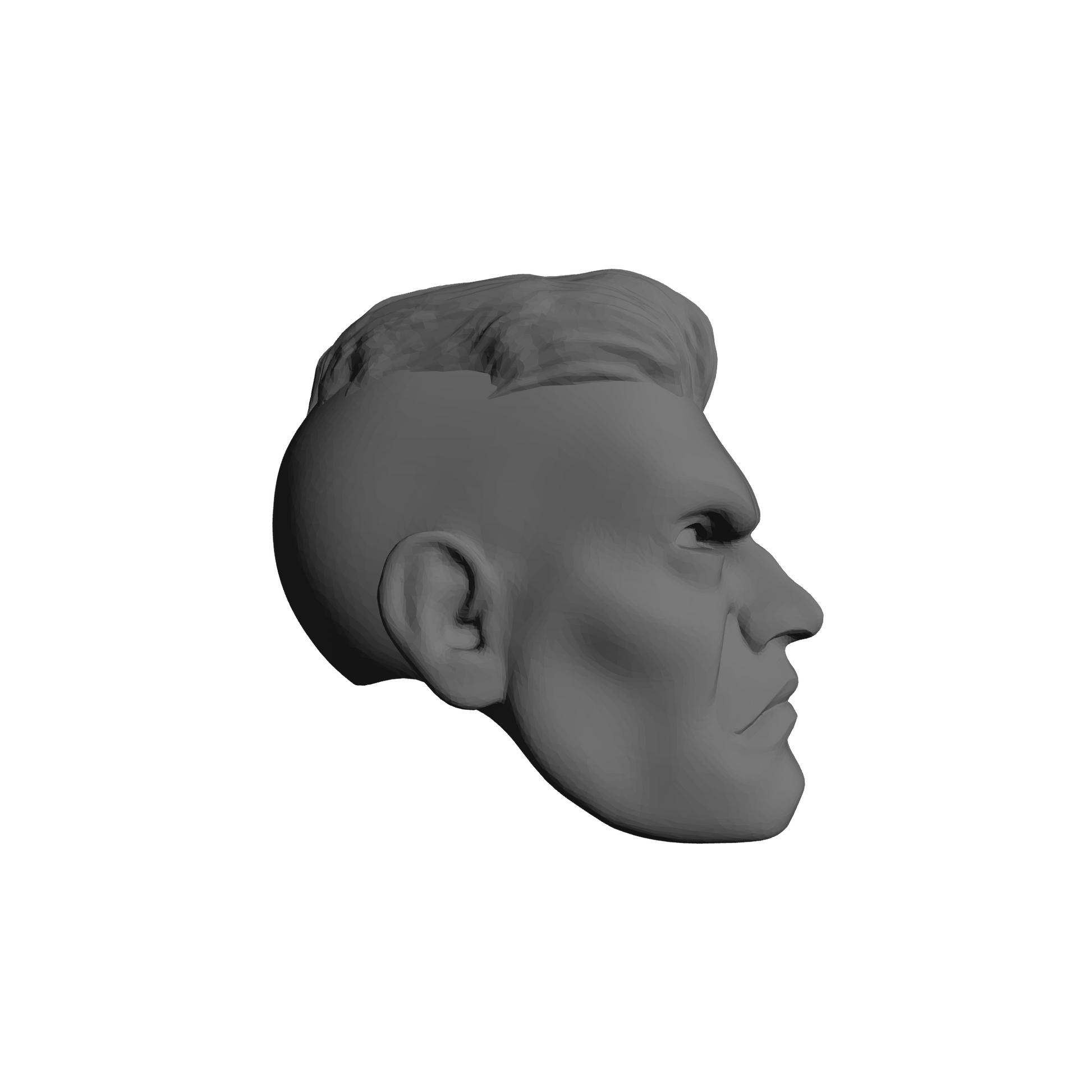 Veteran Warrior Head with Crew Cut custom resin head sculpt compatible with McFarlane Toys 7-inch armored action figures.