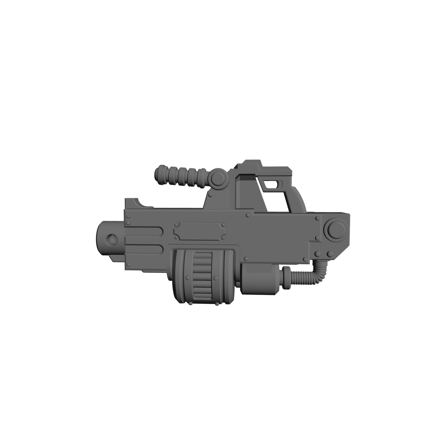 Veteran Warrior Heavy Bolter Type 30 with attached Drum compatible with JoyToy 1:18 scale armored action figures custom resin weapon
