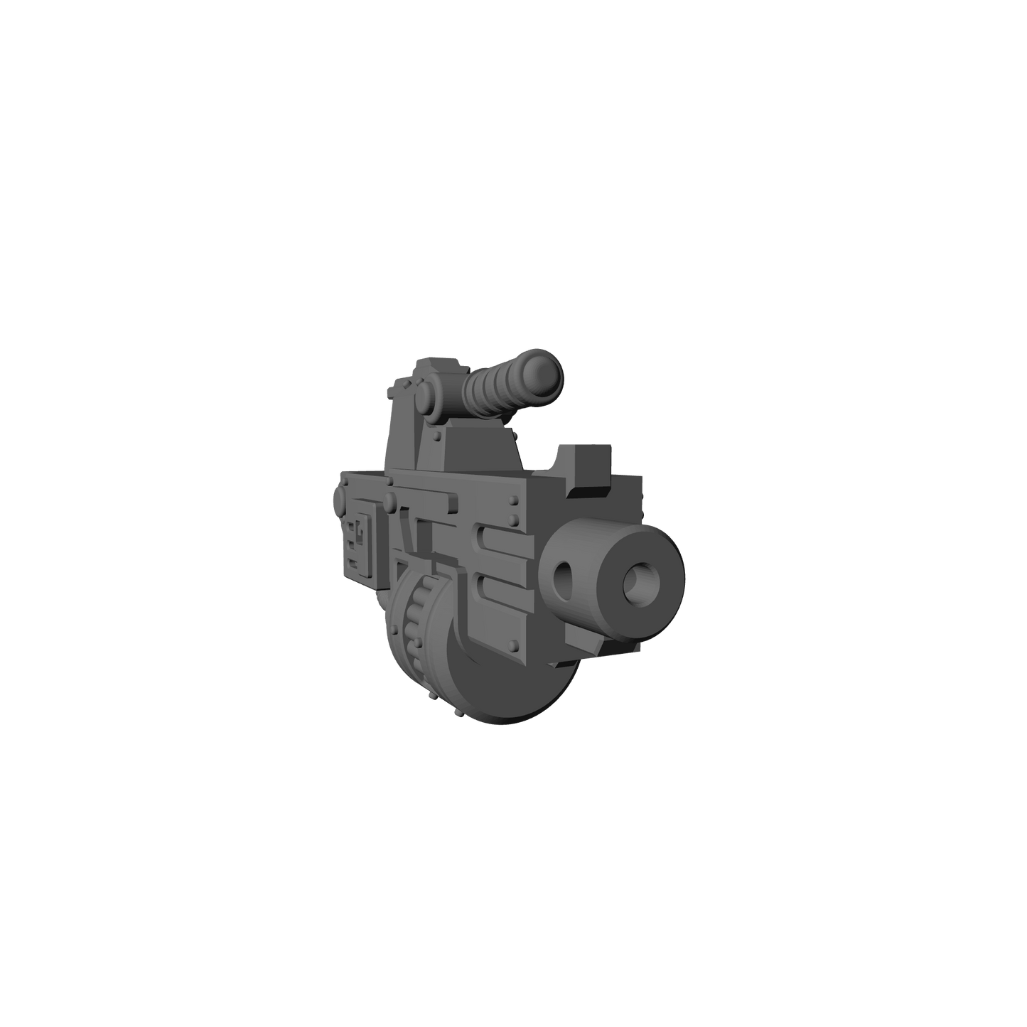 Veteran Warrior Heavy Bolter Type 30 with attached Drum compatible with JoyToy 1:18 scale armored action figures custom resin weapon
