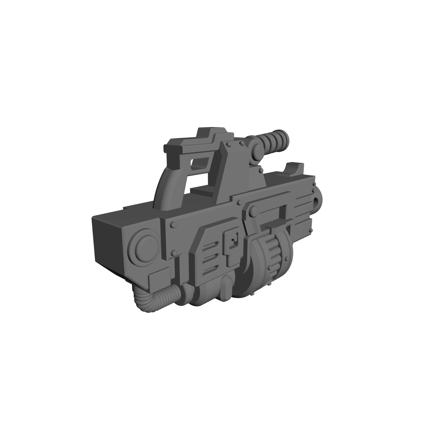 Veteran Warrior Heavy Bolter Type 30 with attached Drum compatible with JoyToy 1:18 scale armored action figures custom resin weapon