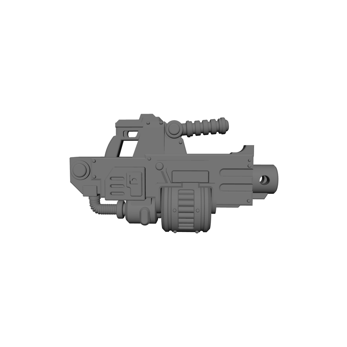 Veteran Warrior Heavy Bolter Type 30 with attached Drum compatible with JoyToy 1:18 scale armored action figures custom resin weapon