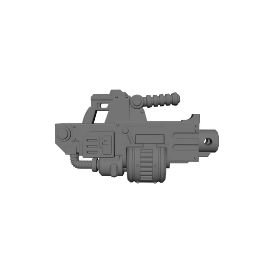 Veteran Warrior Heavy Bolter Type 30 with attached Drum compatible with JoyToy 1:18 scale armored action figures custom resin weapon