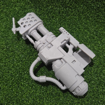 Veteran Warrior Terminator Heavy Flamer V2 compatible with McFarlane Toys 7-inch 1:12 scale armored action figures
