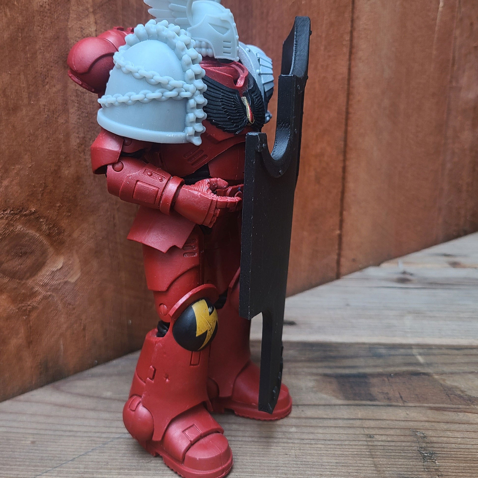 PLA Void Breacher Shield accessory compatible with McFarlane Toys 1:12 scale armored action figures