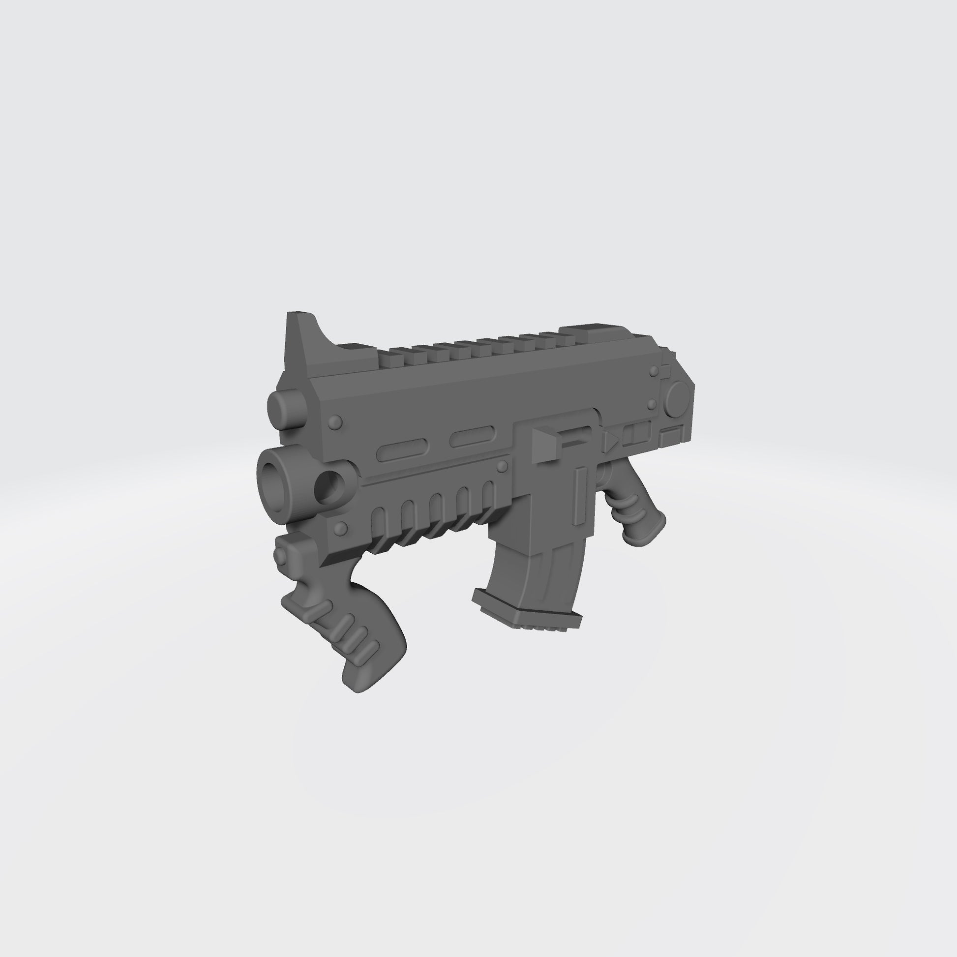 Warrior Order Combat Carbine with Sickle Magazine custom resin weapon compatible with McFarlane Toys 1:12 scale armored action figures