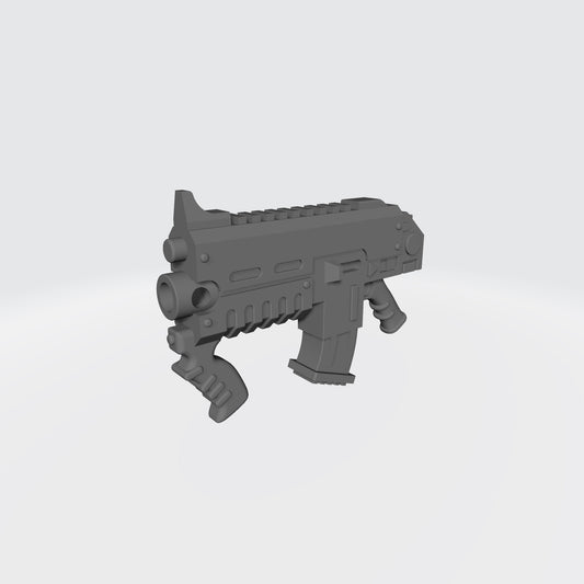 Warrior Order Combat Carbine with Sickle Magazine custom resin weapon compatible with McFarlane Toys 1:12 scale armored action figures