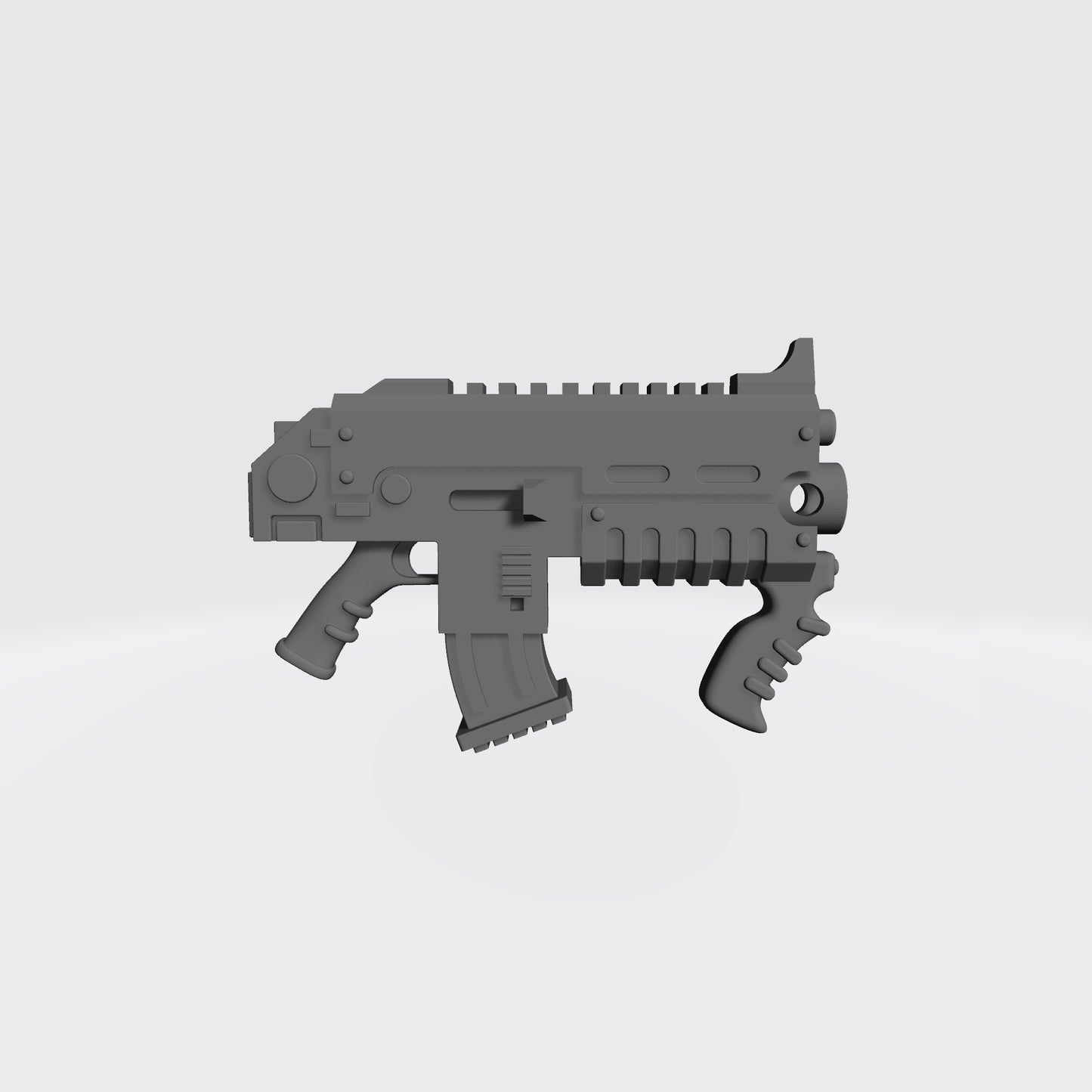 Warrior Order Combat Carbine with Sickle Magazine custom resin weapon compatible with McFarlane Toys 1:12 scale armored action figures