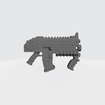 Warrior Order Combat Carbine with Sickle Magazine custom resin weapon compatible with McFarlane Toys 1:12 scale armored action figures