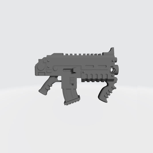 Warrior Order Combat Carbine with Sickle Magazine custom resin weapon compatible with McFarlane Toys 1:12 scale armored action figures