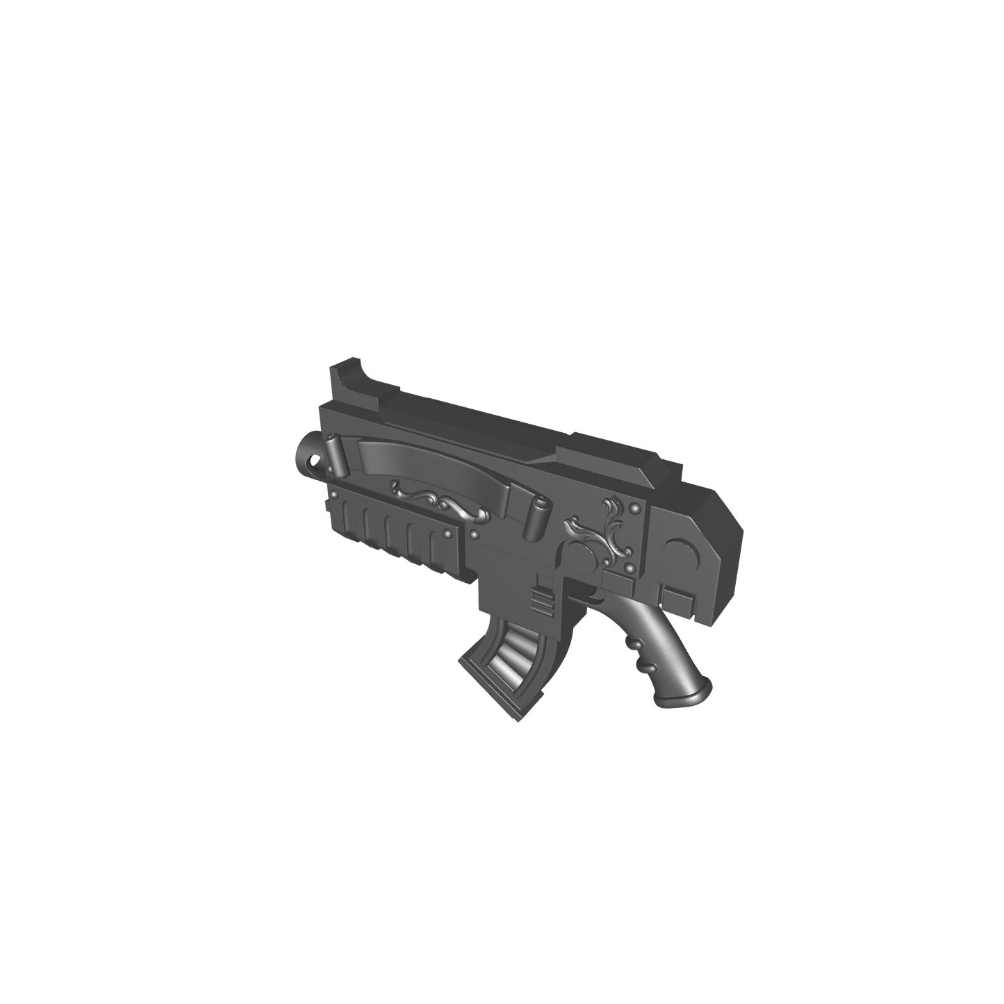 Warrior Order Veteran Artificer Pattern Combat Rifle custom resin weapon compatible with McFarlane Toys 7-inch armored action figures for 1:12 scale figure customization