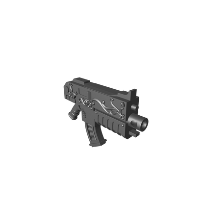 Warrior Order Veteran Artificer Pattern Combat Rifle custom resin weapon compatible with McFarlane Toys 7-inch armored action figures for 1:12 scale figure customization