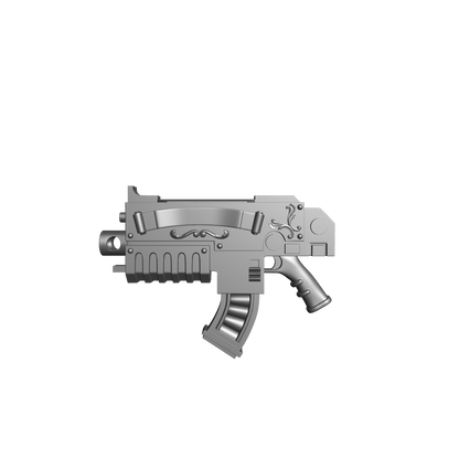 Warrior Order Veteran Artificer Pattern Combat Rifle custom resin weapon compatible with McFarlane Toys 7-inch armored action figures for 1:12 scale figure customization