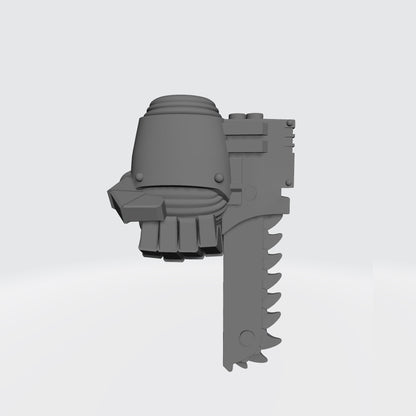 Warrior Order Chain Gauntlet Right Hand custom resin accessory compatible with McFarlane Toys 7-inch armored action figures