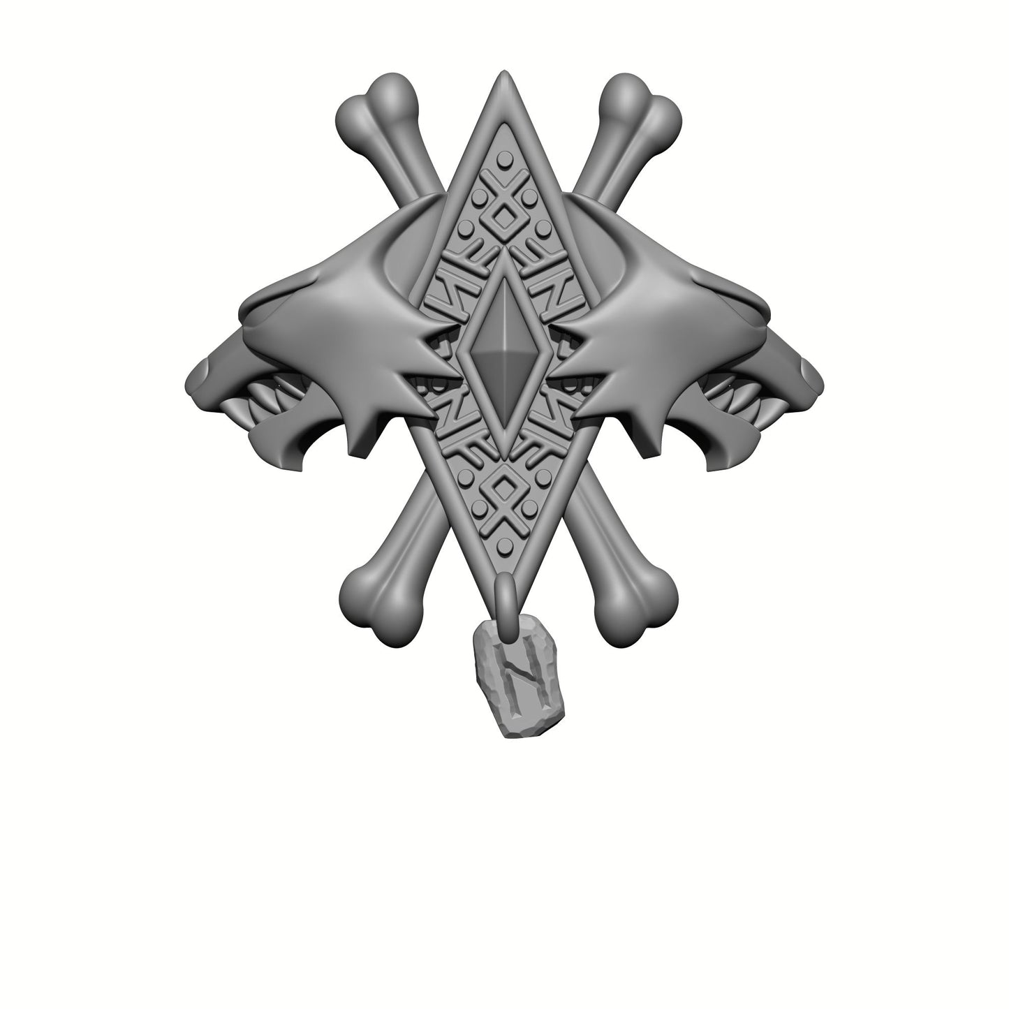 Wolf Guard Warrior Order Two Wolves and Runes Hip Pad Armor Decal compatible with McFarlane Toys 1:12 scale figures